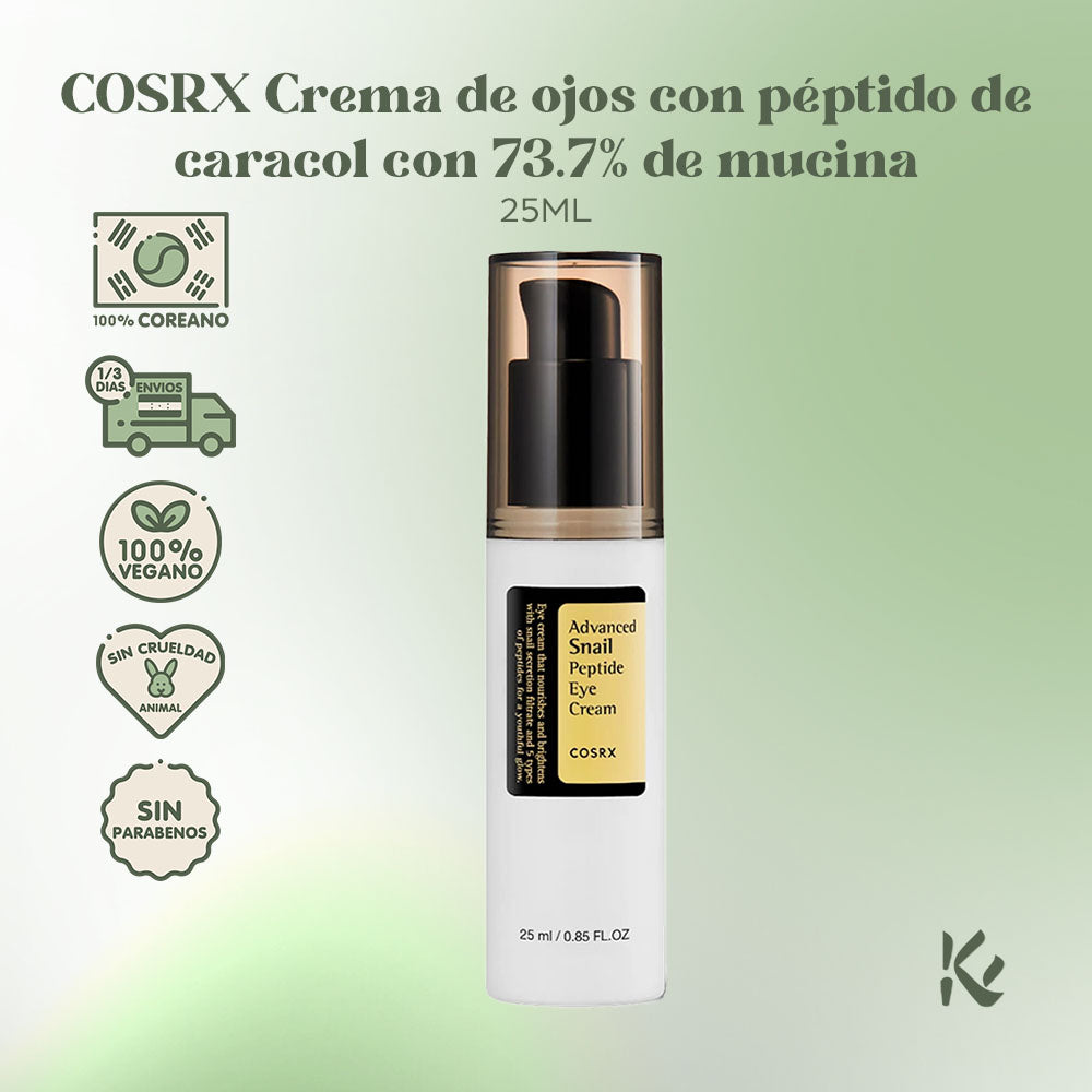 COSRX Crema para Ojos de Mucina de Caracol - Hidratación Profunda + Reparación y Calma - Korean Skin Care