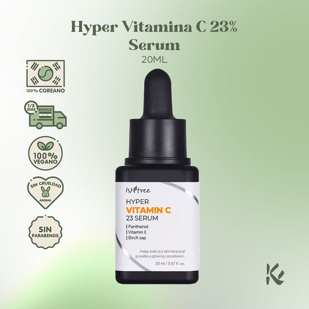 Isntree - Hyper Vitamin C 23 Serum [20ml] - Vitamina C Pura al 23% + Vitamina E y Pantenol - Efecto Iluminador y Protector - Korean Skin Care