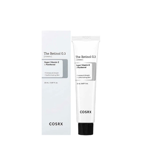 COSRX The Retinol 0.3 Cream - Retinol Puro, Retinol Tocotrienol, Pantenol y Adenosina - Antiedad y Revitalización - Korean Skin Care