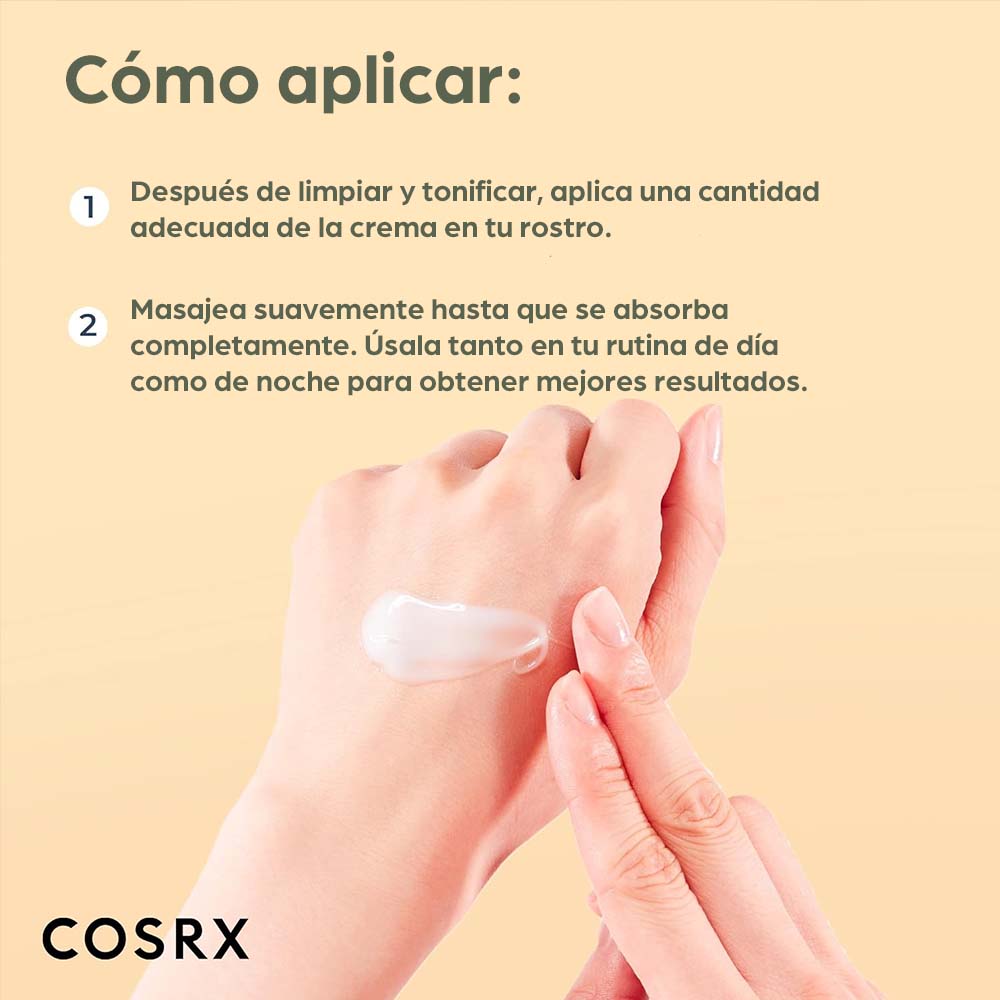 COSRX Crema Reparadora e Hidratante - Mucina de Caracol, Ácido Hialurónico, Betaína para hidratar, calmar y fortalecer la barrera cutánea