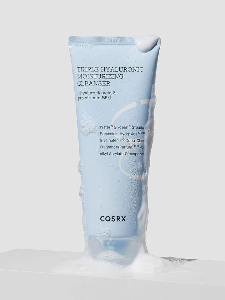 COSRX Hydrium Triple Hyaluronic Moisturizing Cleanser - Ácido Hialurónico + Limpiador Hidratante Profundo - Korean Skin Care